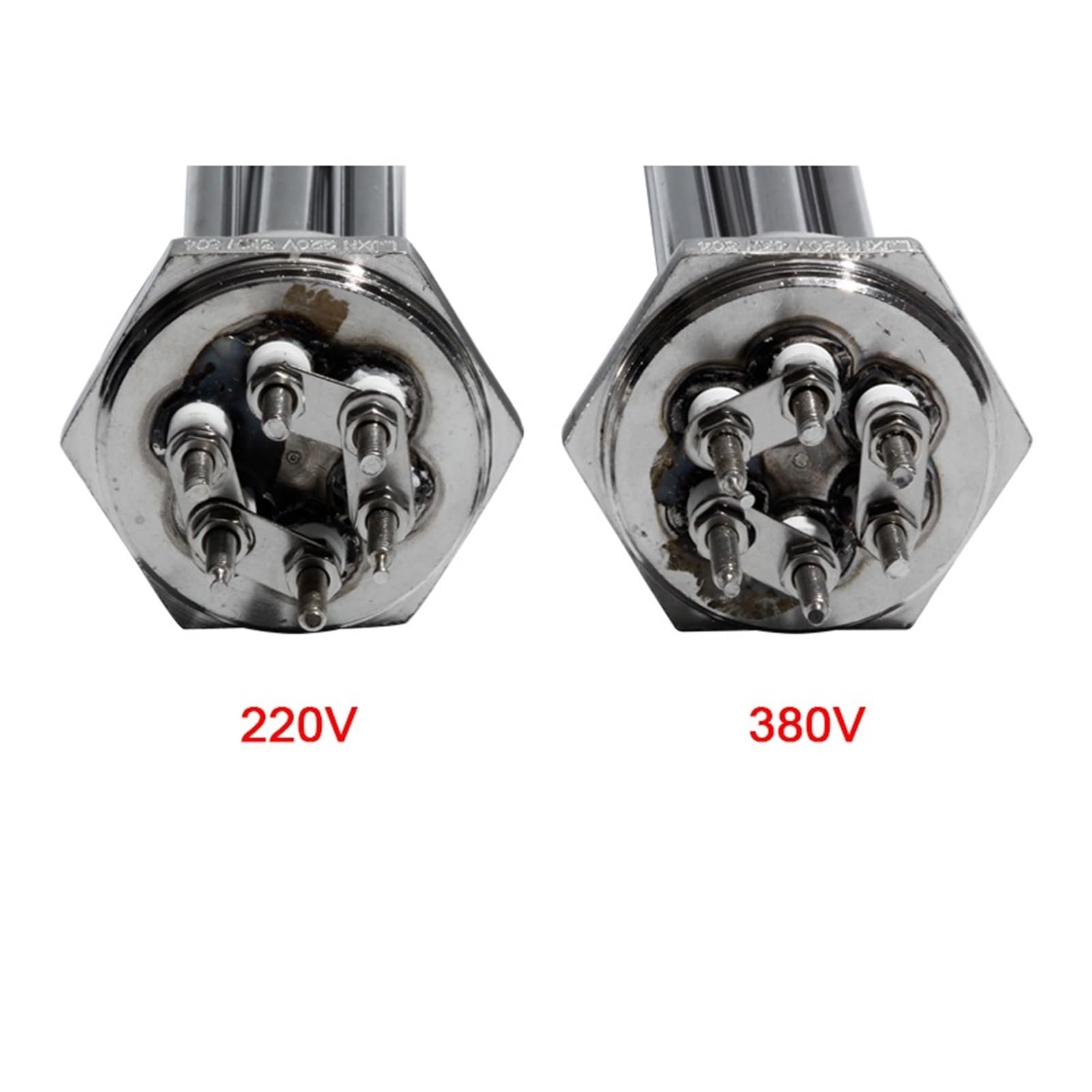 Resistenza per scaldabagno Elemento riscaldante a filo BSP da 1,25 pollici for verde olio acqua 304SS DN32 190-355mm 3-12KW(380V,6KW 250mm DN32)