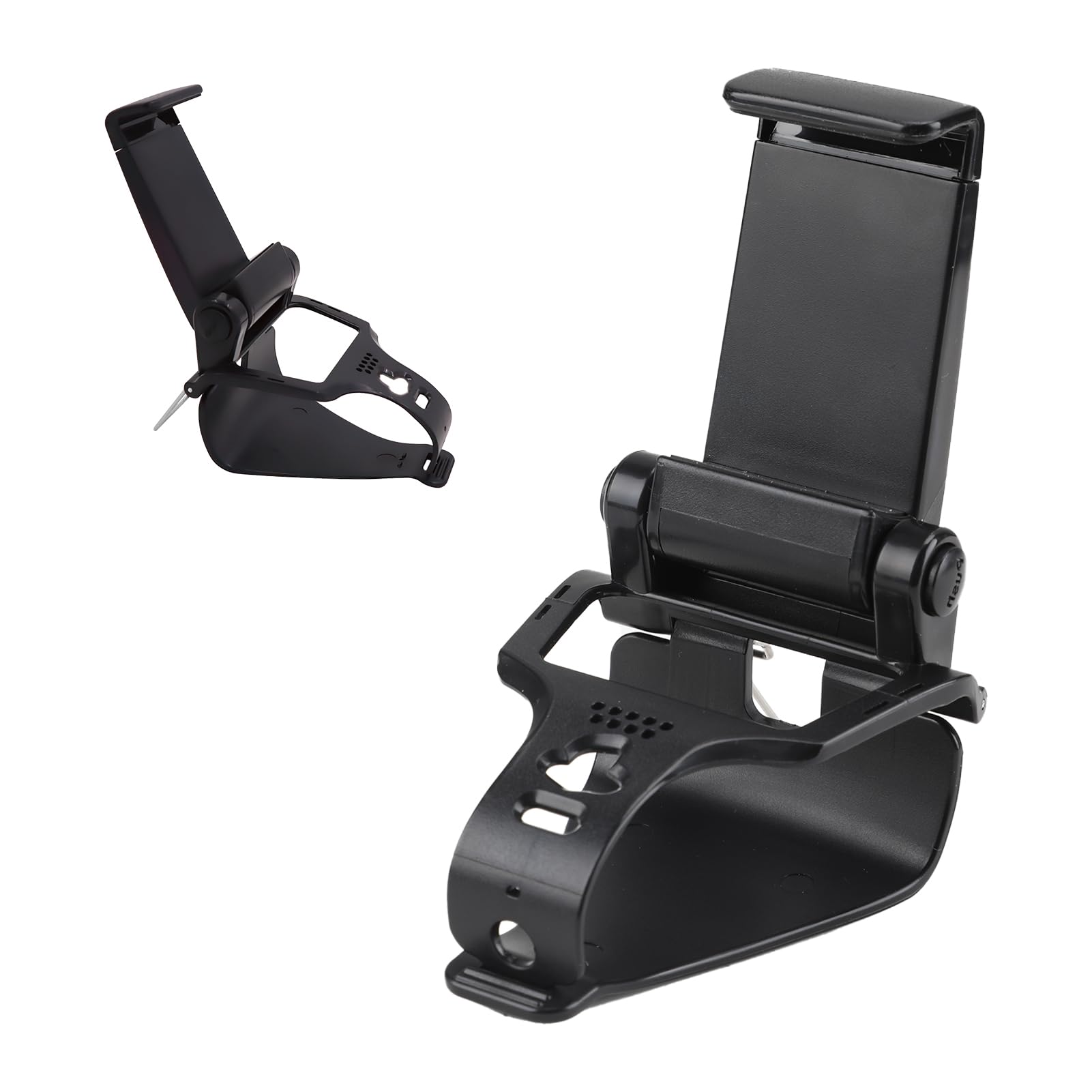 Support Téléphone Portable Manette Pliable, Support Clip pour PlayStation 5 DualSense Controller, Clip Pliable Angle Vue Ajustable, Compatible avec Smartphones- Noir(Manette Non Incluse)