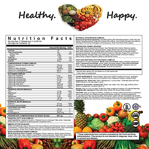 LiquiVive Liquid Vitamins Mega Nutrition | Vegetarian Daily Multivitamin Balance Immune Support Booster Superfood of Nature | Vitamin C D3 A B12 E K | 99.9% Vegan Non-GMO Gluten Free 32 fl oz - Image 7