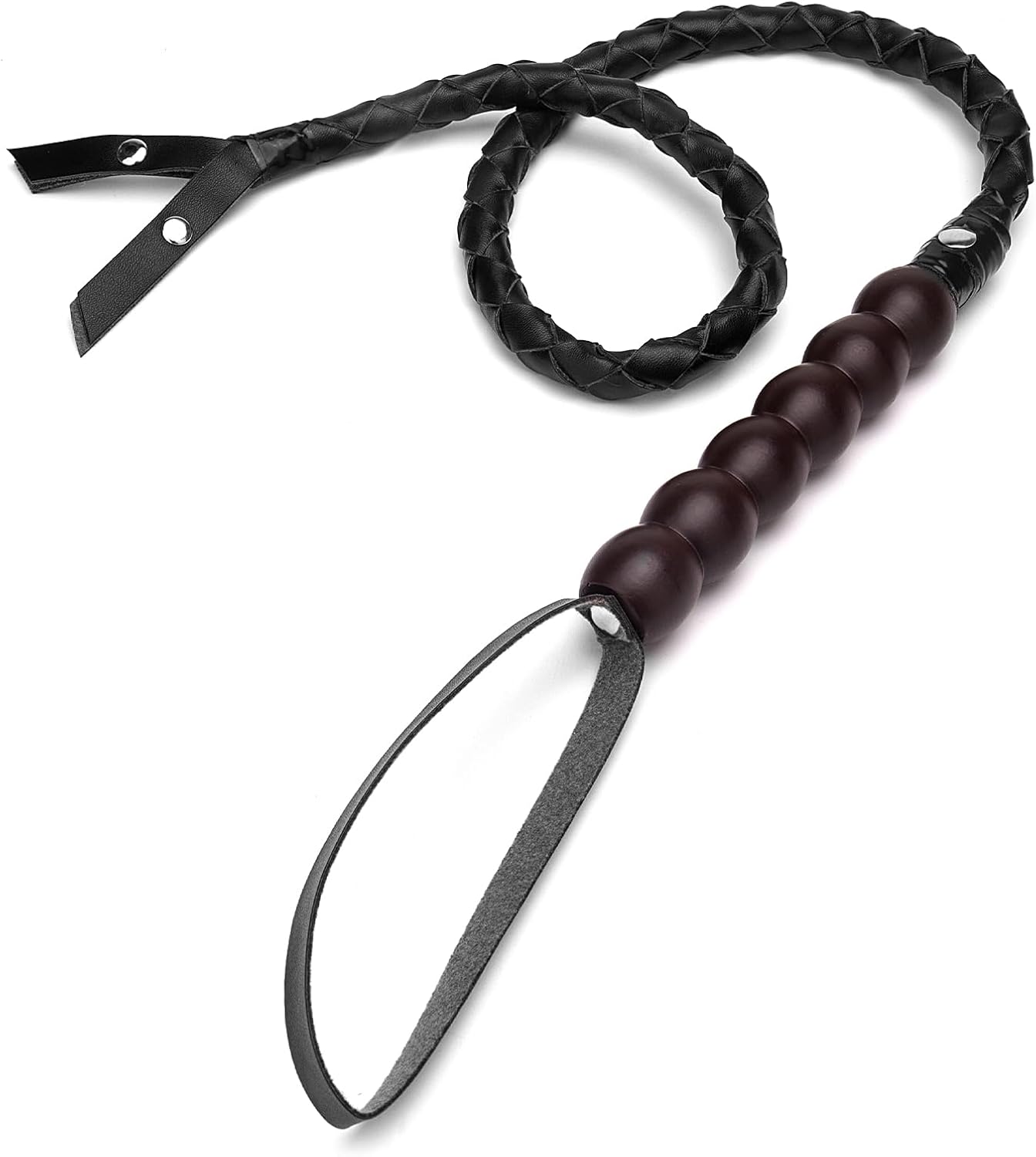 Sex Whip for Training Sm Leather Restraint BDSM Bondage Sex Role Play Training Whip Sex Toy for Couple Flriting and Teaser Whip for BDSM Role Play
