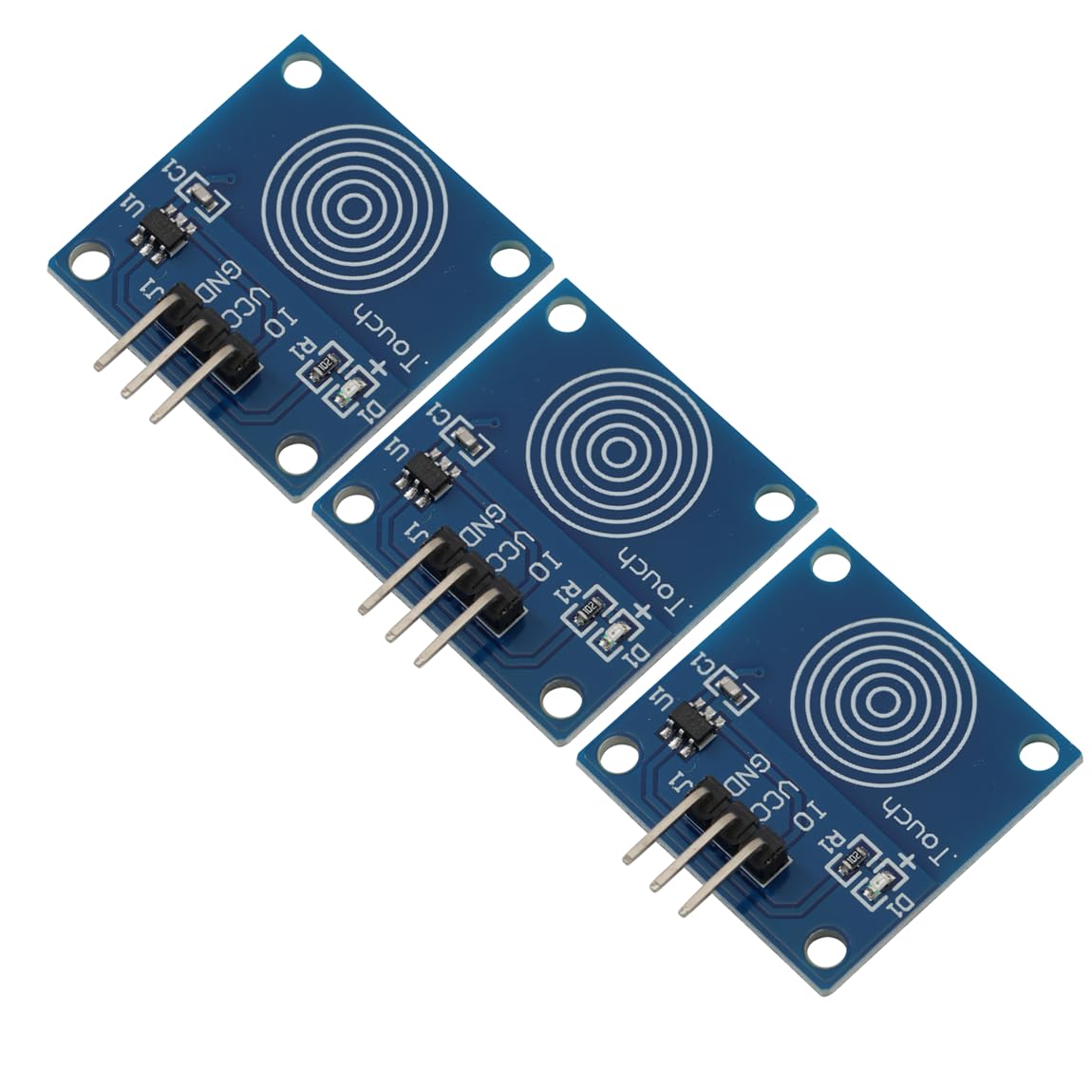 TTP223B Kapazitive Touch Sensor DC 2~5,5 V Geringer Stromverbrauch Berührungssensor Switch Modul Kann herkömmliche Touch- Tasten ersetzen Touch-Button-Funktion (3er-Pack)