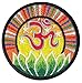 Toppa termoadesiva con simbolo dell'Om psichedelico Chakra (piccola)