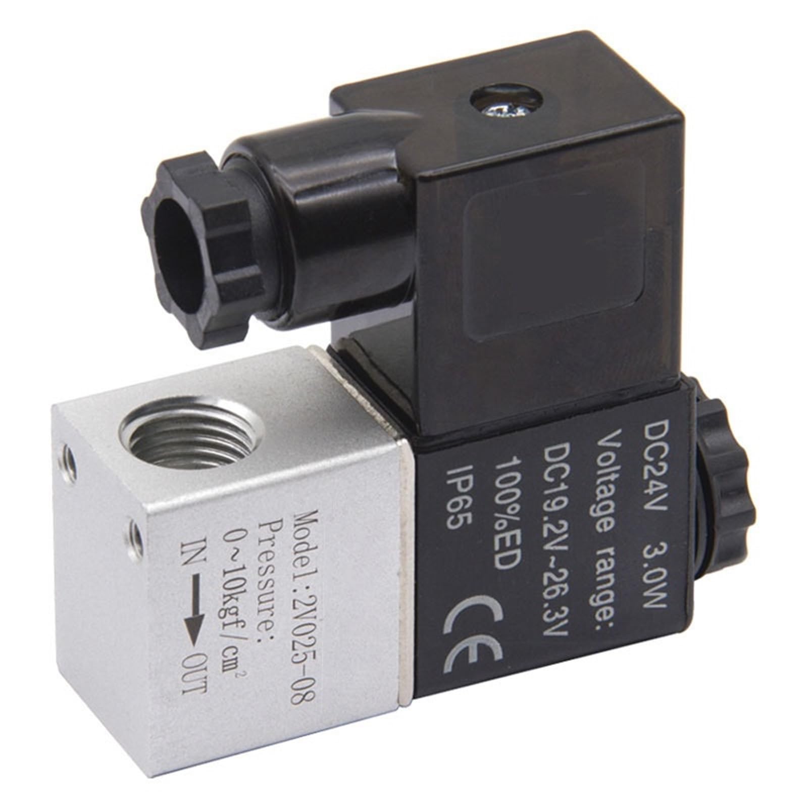 2V025-08 Pneumatyczny zawór sterujący normalnie zamknięty/otwarty 12 V 24 V 220 V 1/10.2 cm BSP 2-drożny 2-pozycyjny zawór elektromagnetyczny powietrza 2V025-08 woda (2V025-06, DC12V_NORMALLY
