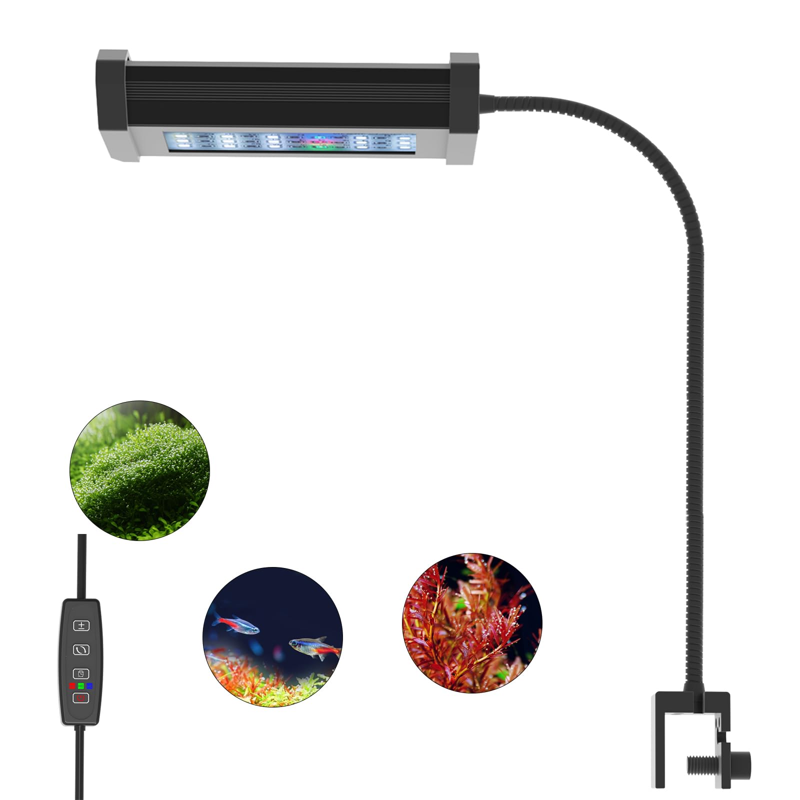 Produktbild von Lominie Aquarium LED Beleuchtung Clip-on - Vollspektrum Lampe Für Wasserpflanzen