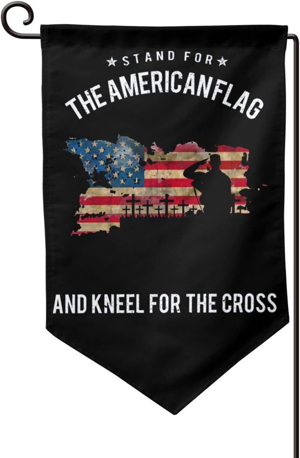 Stand For The Flag Kneel For The Cross Garden Flags, 12.5×