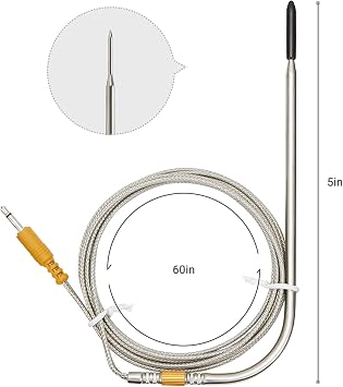 Inkbird Replacement Colored Probe 4-Pack Kit Only Compatible with IBT-4XS/IBT-6XS Meat Thermometer, Ultra Accurate & Fast Up to 572F/300C (Only for IBT-4XS/IBT-6XS Thermometer)