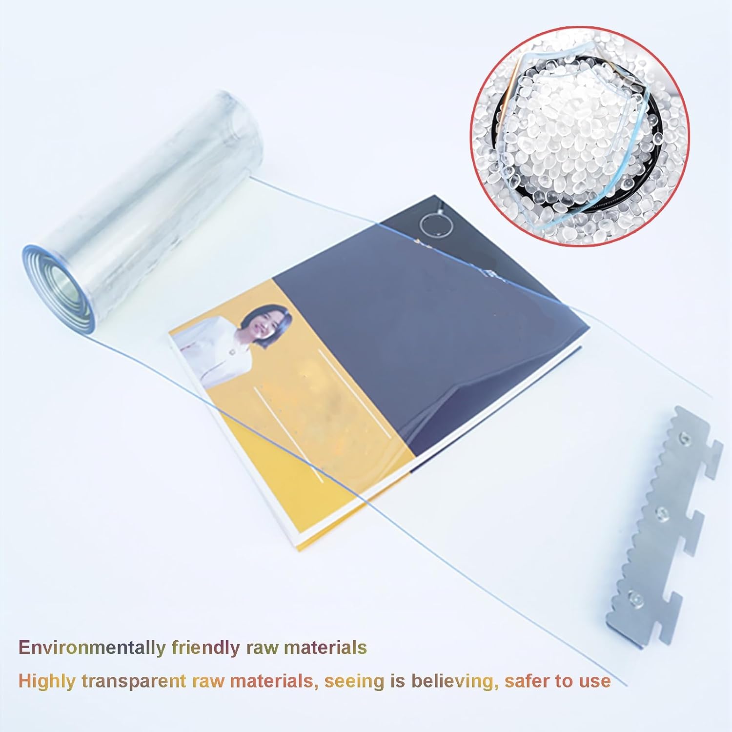 Heavy-Duty Freezer Curtain, Clear PVC Strip Door for Refrigeration, Waterproof & Wind-Blocking, 120x230cm (47.24x90.55in) - Ideal for Balconies & Commercial Use