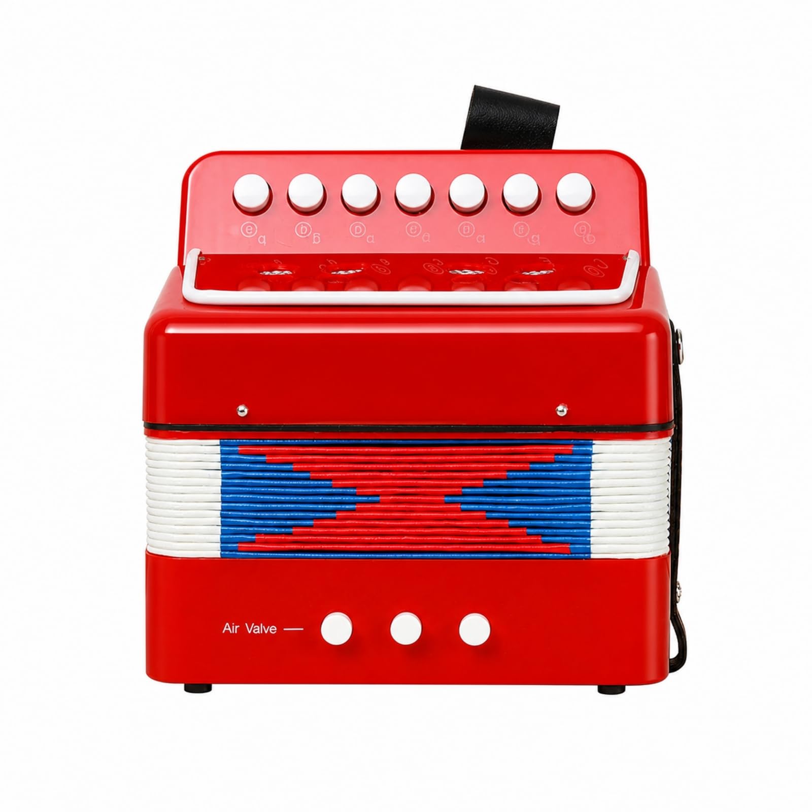 harayaa Accordéon à 7 Touches sans Pile Accordéon Jouet Débutant Instrument Musique pour Enfants, Débutants , Rouge