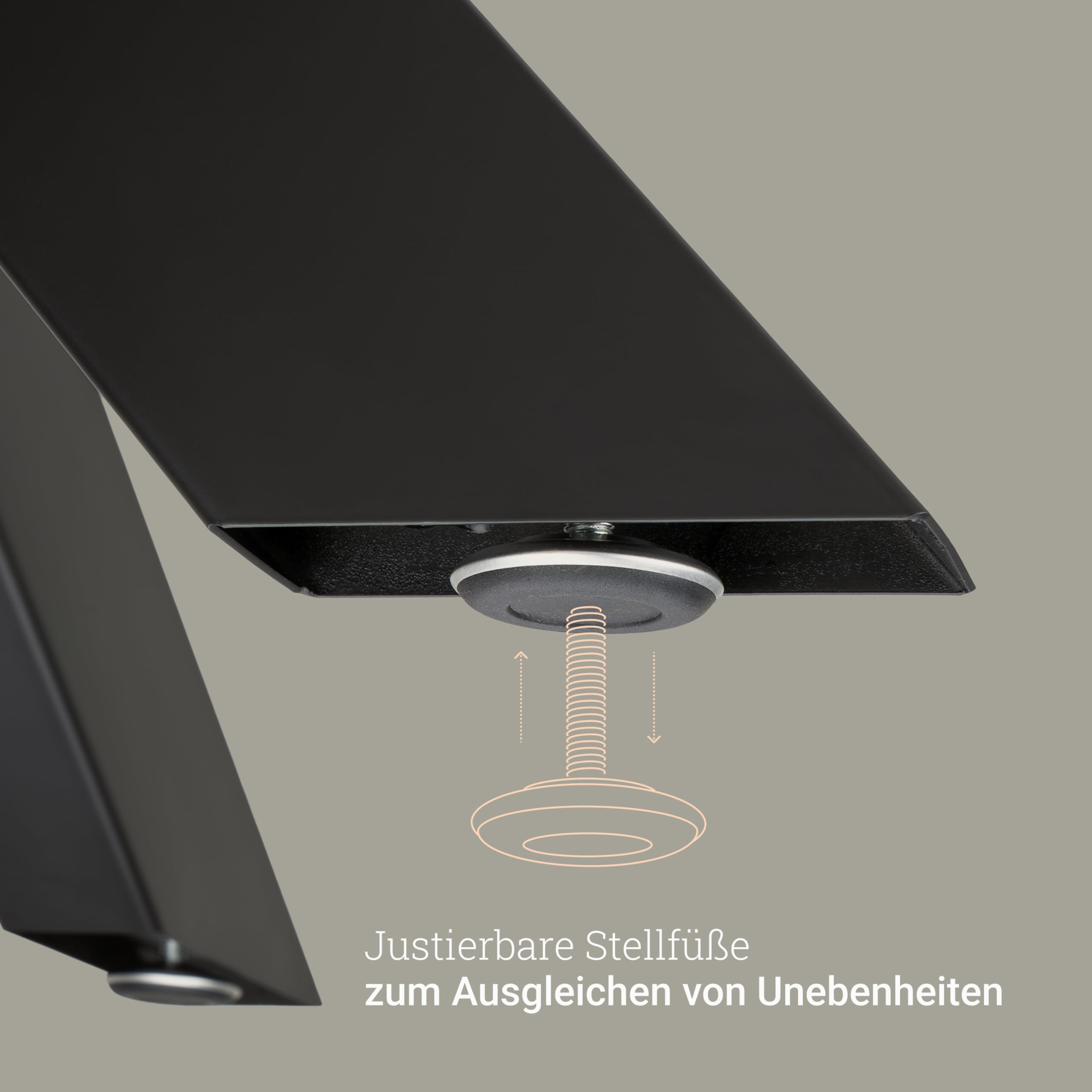 Natural Goods Berlin Spider Tisch-Gestell | Schwerlast Beine aus Metall in Schwarz | Einfache Montage | Kufen für DIY-Projekte wie Schreib- & Esstisch | Füße 71x68x120 cm