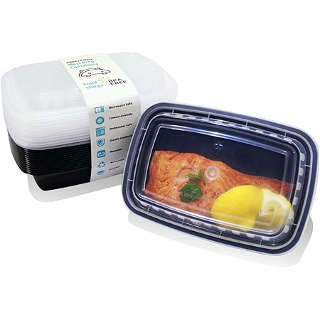 PARTYHIPPO Meal Prep Containers Single Lids, 24 OZ [10-Pack] Food Storage Bento BPA Free | Stackable | Reusable Lunch Boxes, Microwave/Dishwasher, Freezer Safe,Portion Control (24 OZ 10-Pack)