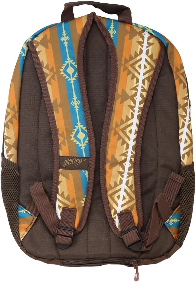 HOOEY Rockstar 20L Backpack - Compact Travel Backpack with Laptop Sleeve - Lightweight, Durable Daypack for Commuting, Hiking & Outdoor Use - Unisex Design (Cathay Spice/Aztec)