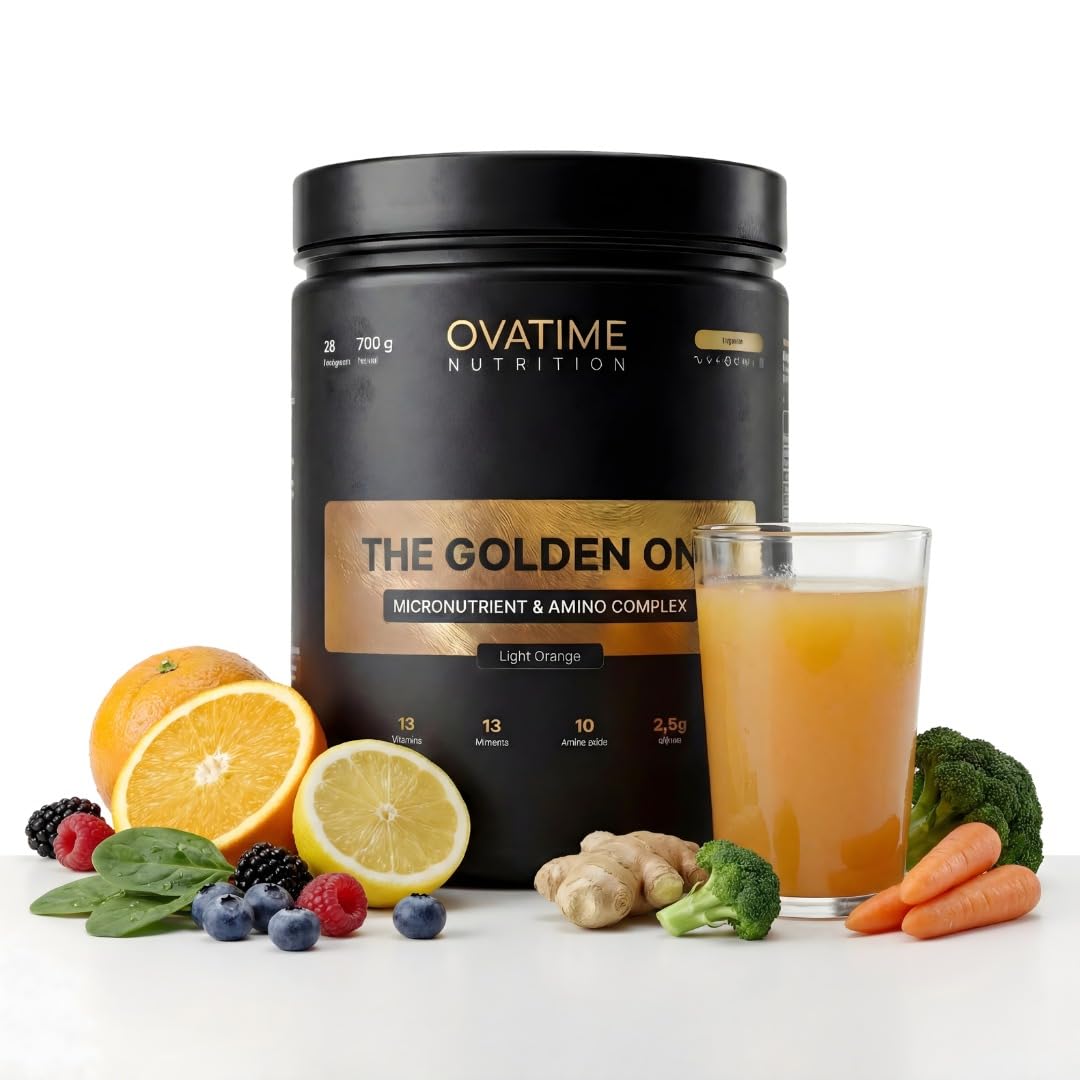OVATIME NUTRITION The Golden One – Mikronährstoff Komplex – 55+ hochdosierte Inhaltsstoffe mit nur einem Löffel – für Energie, Konzentration & Immunsystem