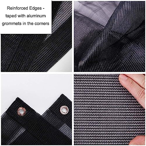 Voile d'ombrage noire pour activités extérieures auvent de patio rectangle