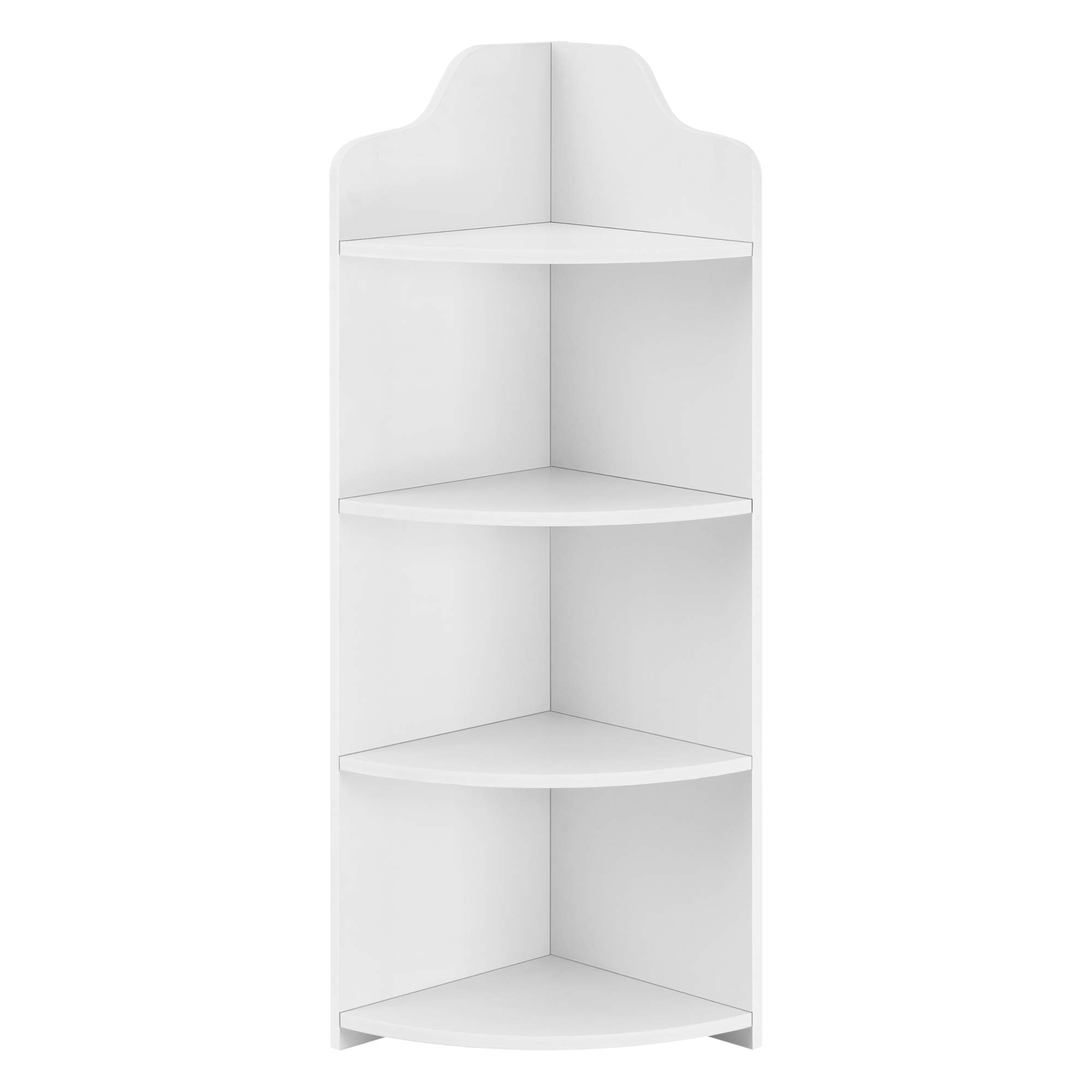 Mensola Angolare In Vetro Diana, 5 Ripiani, 30x30x134 Cm, Metallo Cromato, Capacità 7 Kg A Ripiano, Per Bagno Cucina Ufficio