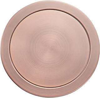 1pcs Stainless Steel Built-in Countertop Trash Bin Lid - Round Recessed Swing Cover for Kitchen and Dining Spaces(Red Copper)
