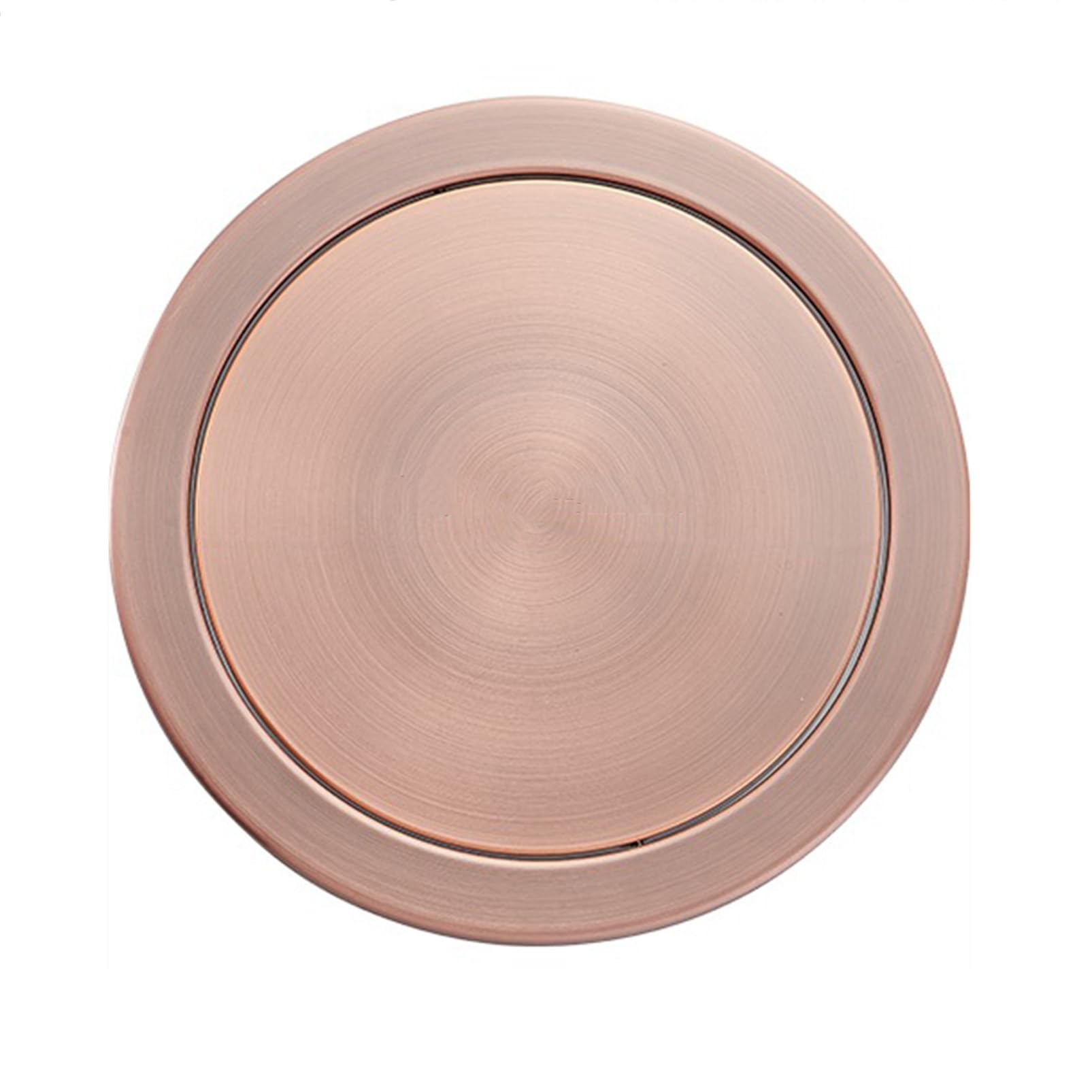 TIANQIHAO Stainless Steel Countertop Recessed Trash Can Lid Builtin Kitchen Garbage Bin Grommet Swing Flap Cover For Embedded Round Trash Chute Spacesaving Design,Red Copper