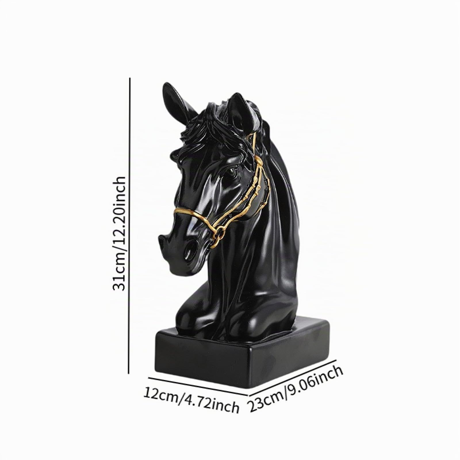Colcolo Estatua de Cabeza de Caballo Decorativa, decoración del hogar, Elegante, Figura de de Caballo, Escultura para galería, estantería, Mesa