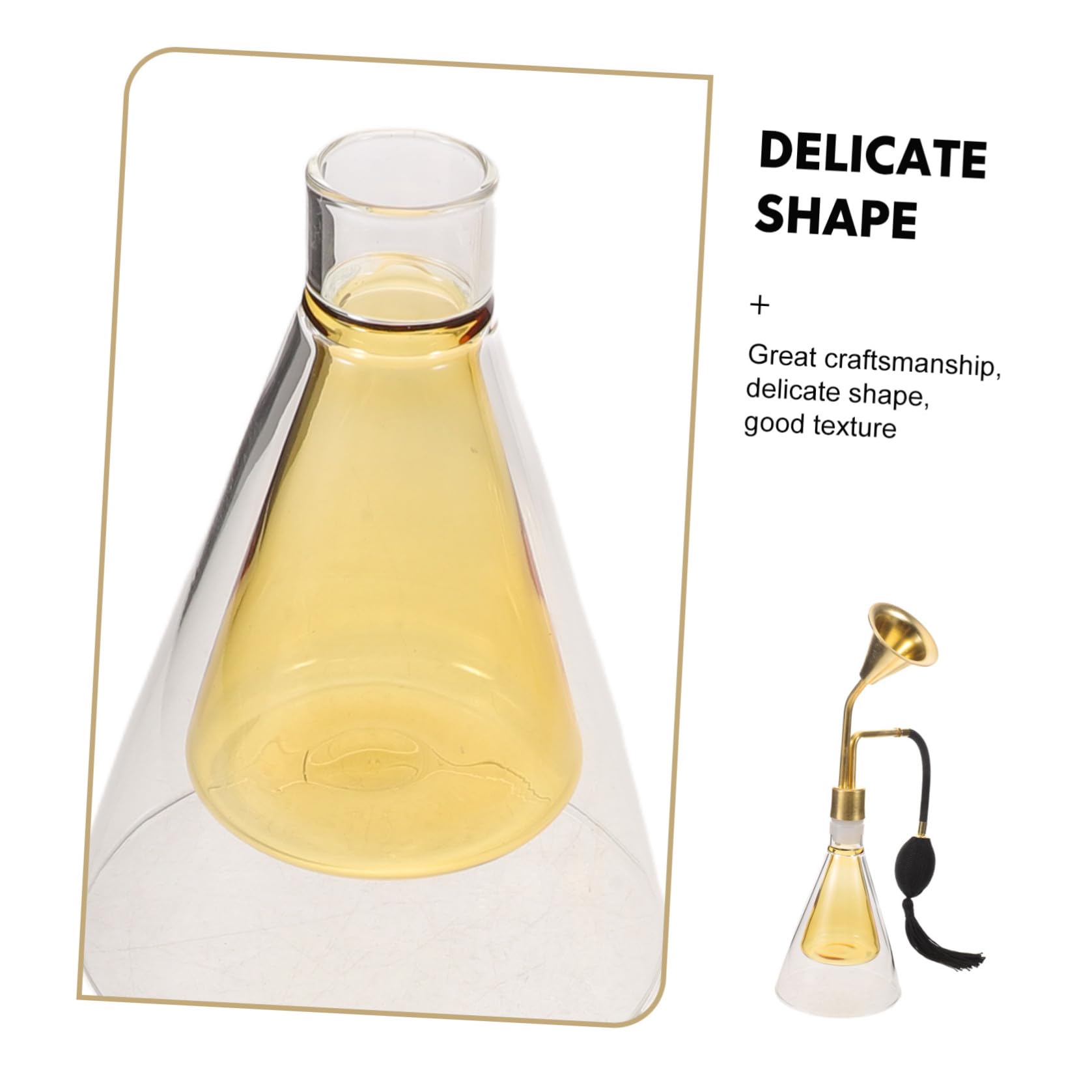 Diffusore di Aromi in Vetro Oro con Design Portatile per Aromaterapia Oli Essenziali, Spazio Aroma Multilivello per Stanze Spa e Camere da Letto
