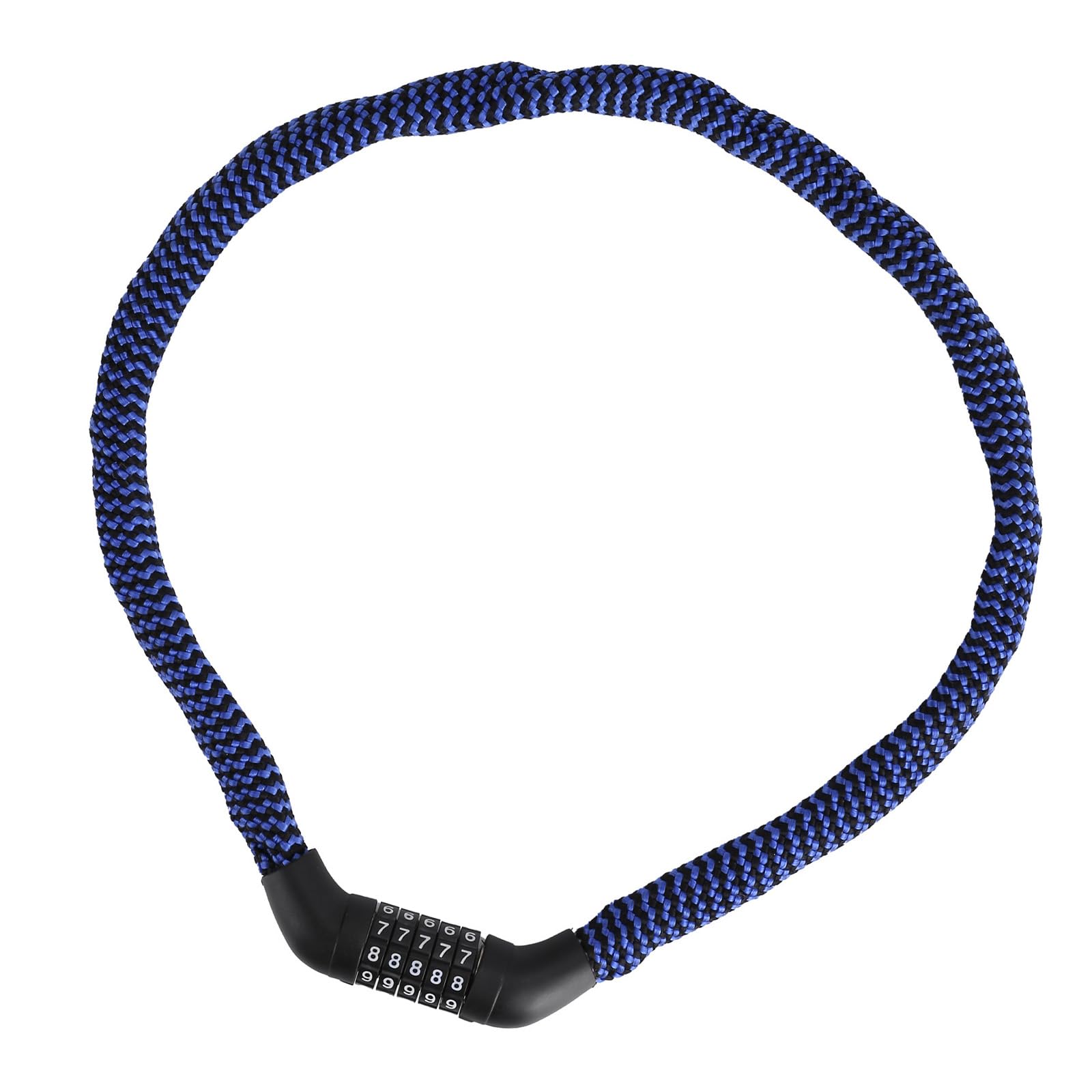 Xidonasuo Blue 5 Digit Combination Antitheft Bicycles Portable Bike Chain Resettable Keyless Bicycles Locks Easy To Use Portable Bike Chain
