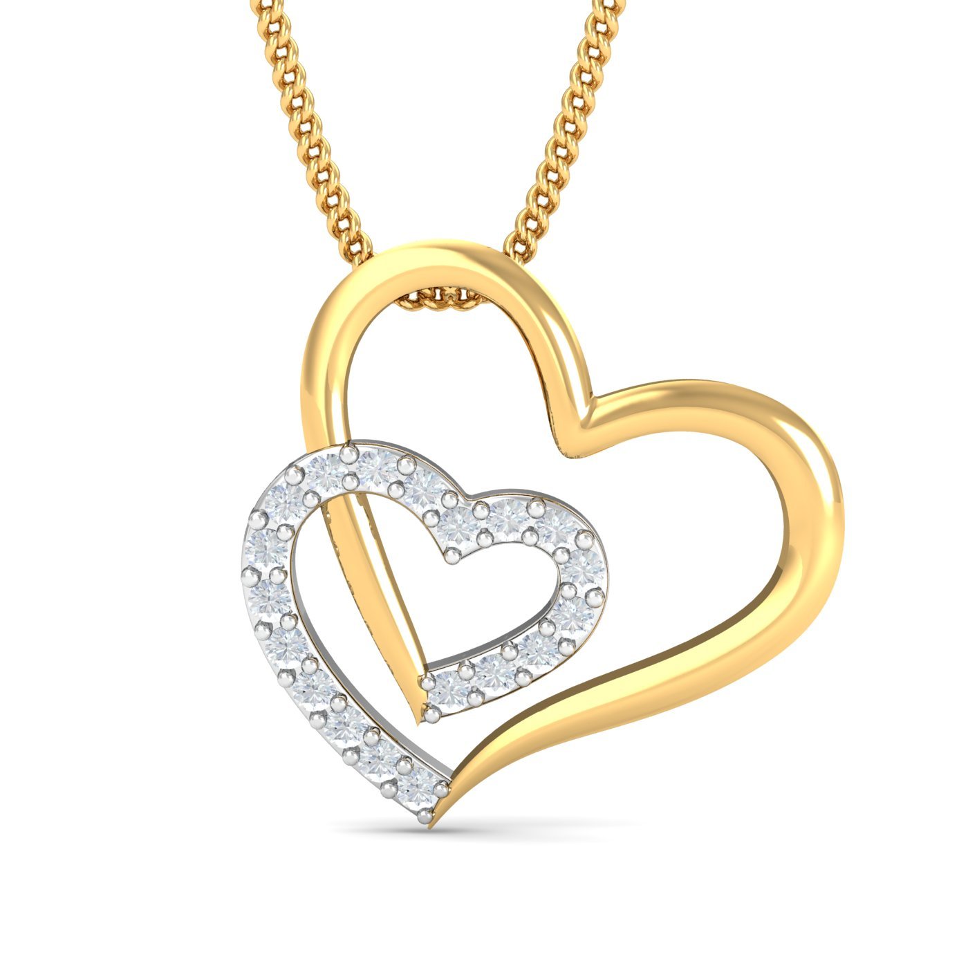 18KT Yellow Gold Beth Heart Pendant for Women