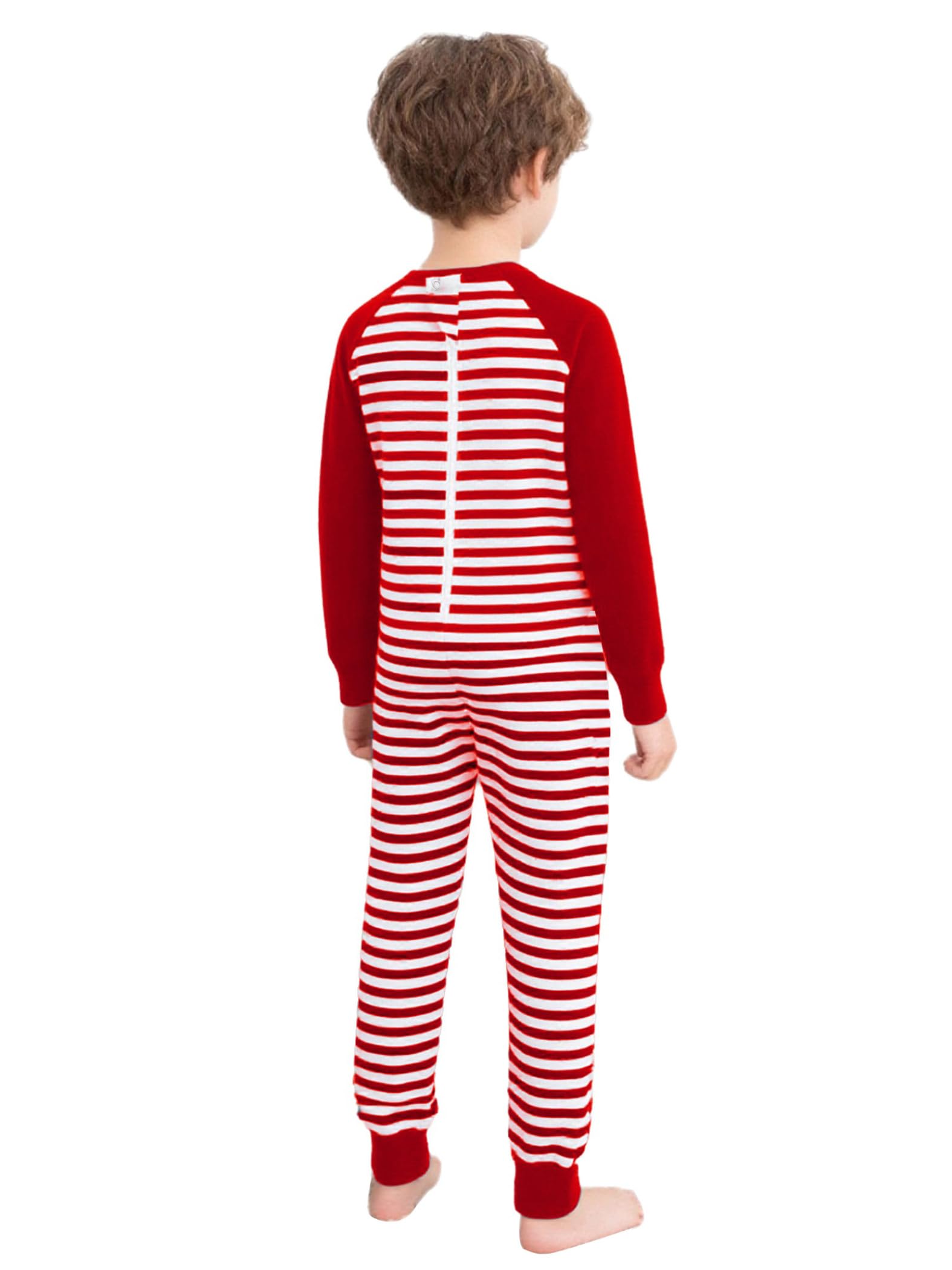 Vêtements Adaptatifs Anti-arrachage Unisex Pour Enfants Avec Besoins Particuliers Salopette Rayée Longue 3-16 Ans
