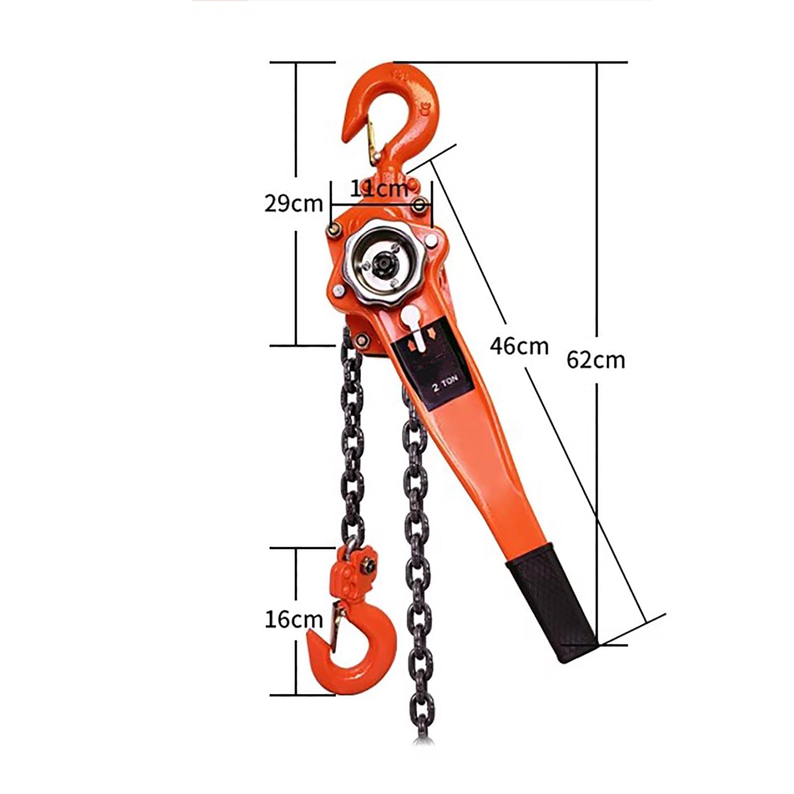 1T Sollevatore manuale a catena con gancio girevole, puleggia di sollevamento a blocco, strumenti di sollevamento, per costruzione, magazzino e garage, 1 T, 1,5 m