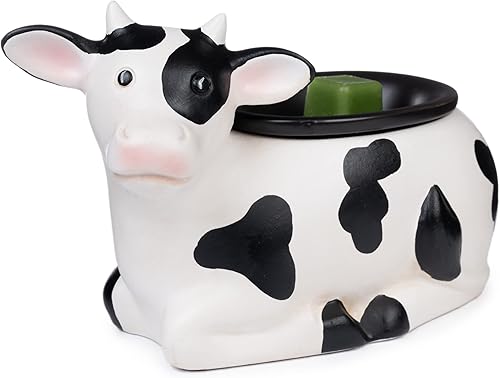 Scentsationals Calentador de cera derretida, calentador de cera para derretir cera perfumada – Bessy Cow – Derretidor de cera de vela para cubos de