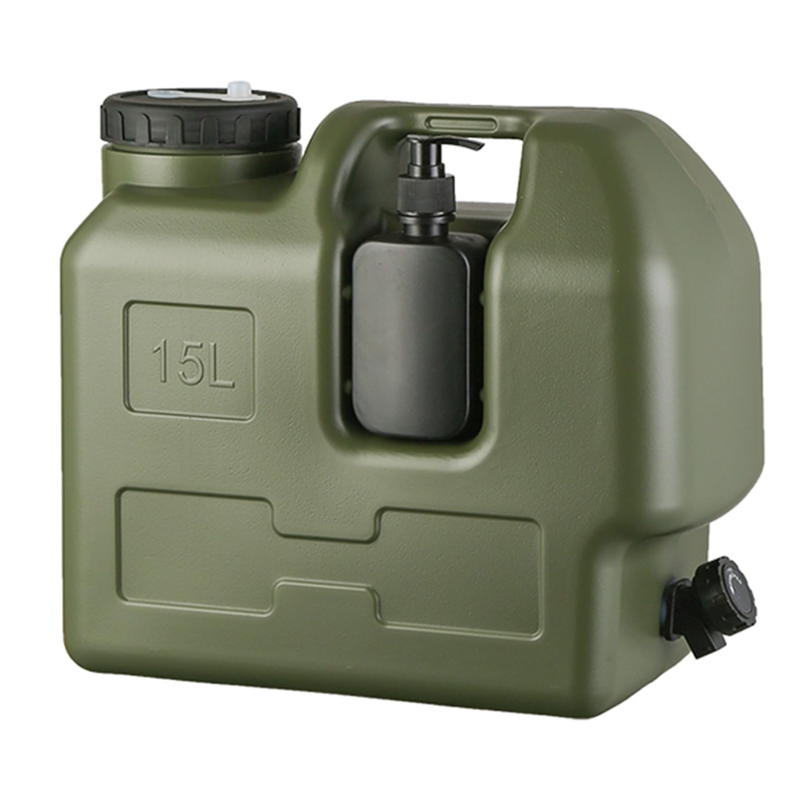 15L Water Container with Spigot Water Jug Hand Washing Station for Outdoor Handwashing Emergency, 37cmx18cmx31cm