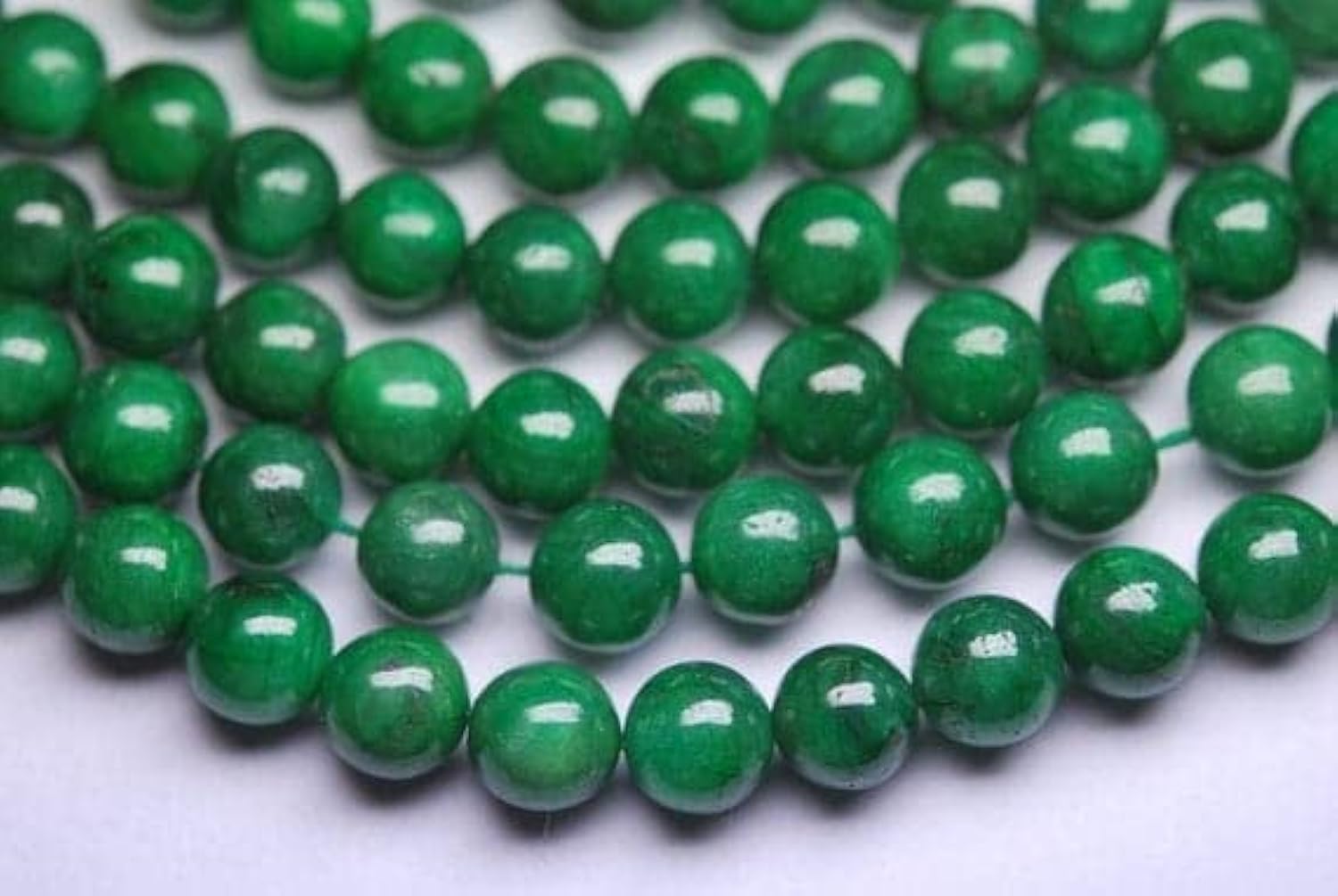 Ruby Green smooth beads 7-8mm pour creation de bijoux LKBEADS