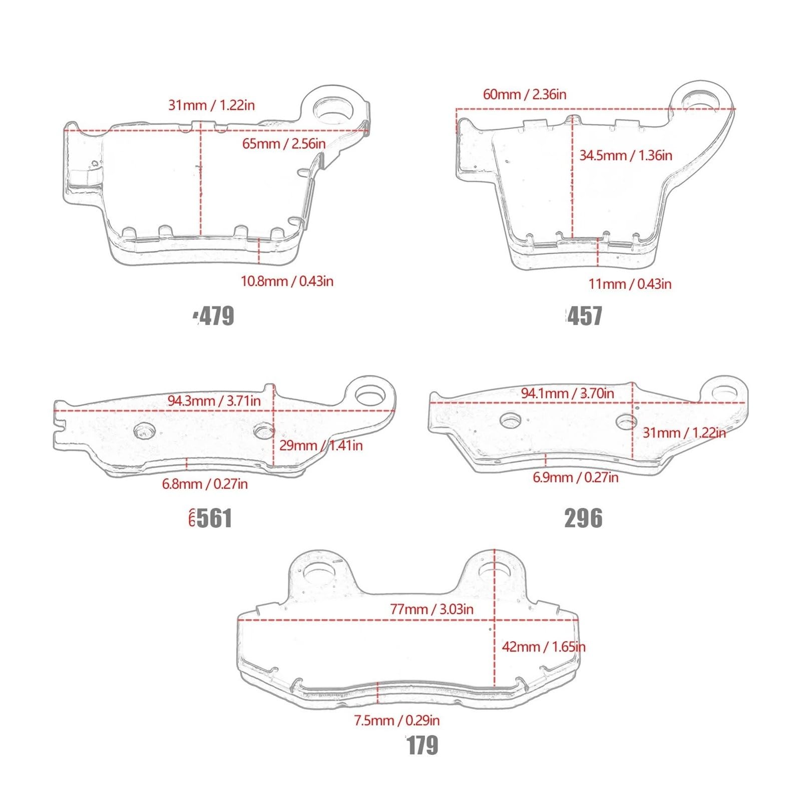 Moto Kit Pastiglie Freno Per SWM FT 300 R RS Per Flat Per Track 17 Pastiglie Freno Anteriori Posteriori Per Moto(292)