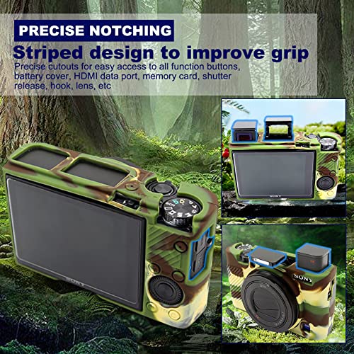 Funda de silicona Easy Hood para cámara Sony RX100 VII Camo miniatura 5