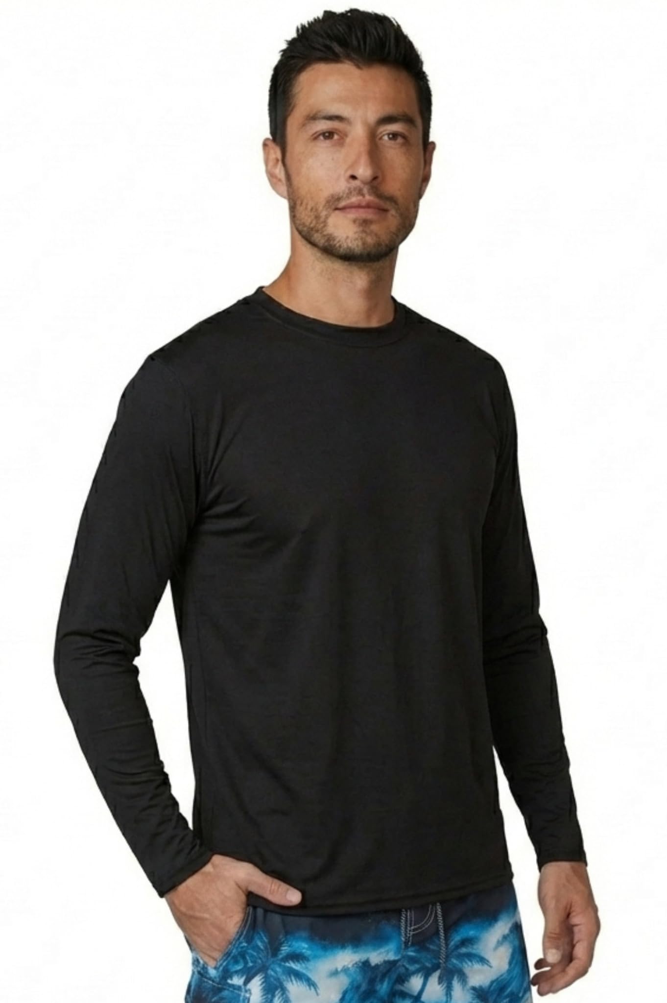 Men’s UPF 50+ Long Sleeve Sun Shirt Quick-Dry UV Protection Rash Guard for Fishing, Hiking Swimming & Outdoor Sports