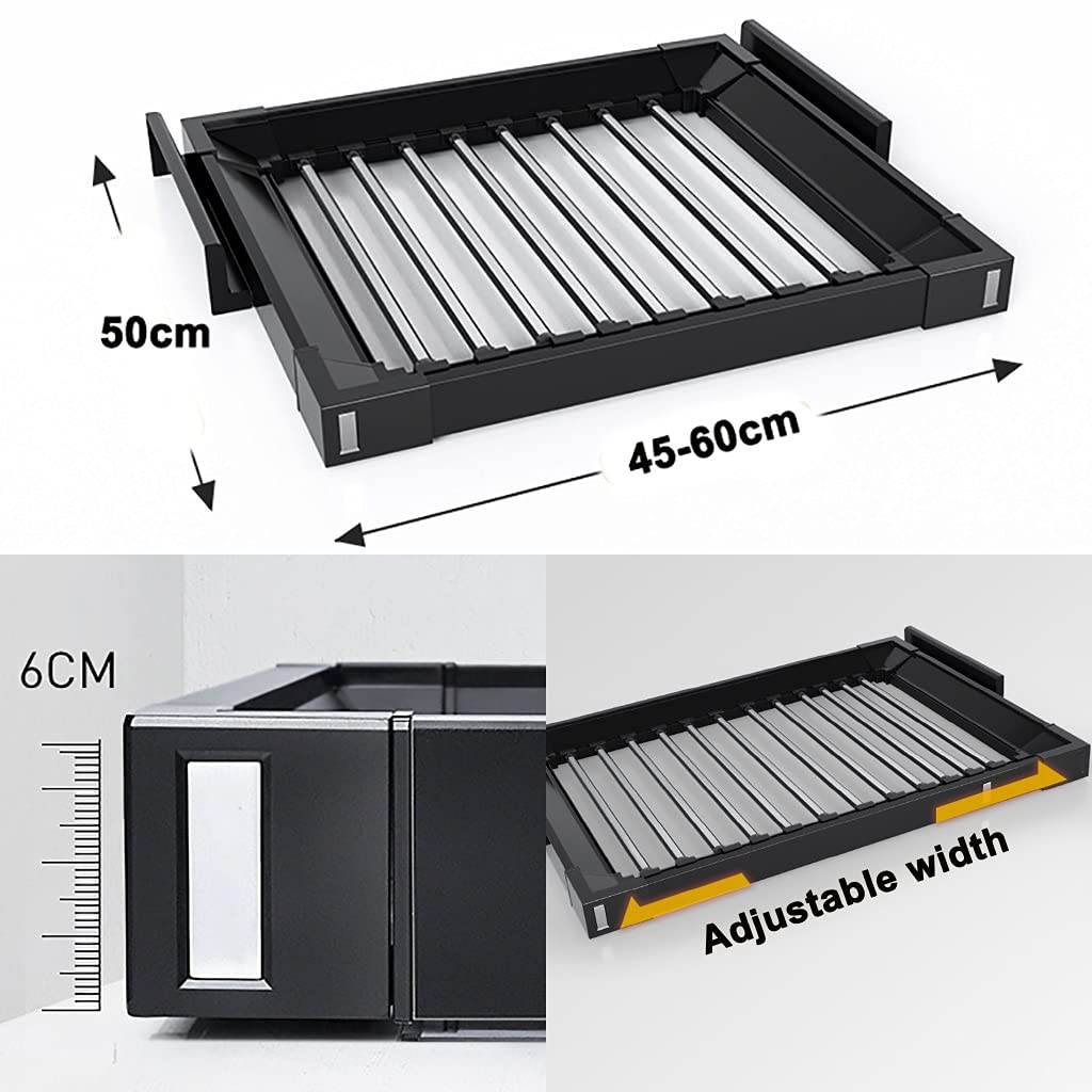Sistema de almacenamiento ajustable para armario con barra para colgar pantalones, color negro (tamaño: 45 x 60 x 50 cm), estante para pantalones para decoración elegante
