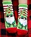 Jefferies Socks Boys Fuzzy Holiday Gnome Monster Stripe Non-Skid Slipper Socks 4 Pair Pack (Multi, X-Small)