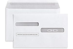 W2 Envelopes Self Seal 4Up 25 Pack