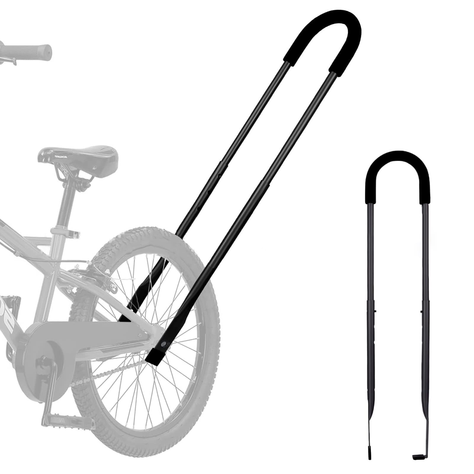 Uchwyt do trenera bezpieczeństwa roweru dla dzieci antypoślizgowa gąbka owinięta wytrzymałością dzieci jazda na rowerze nauka rower balans push bar akcesoria rowerowe