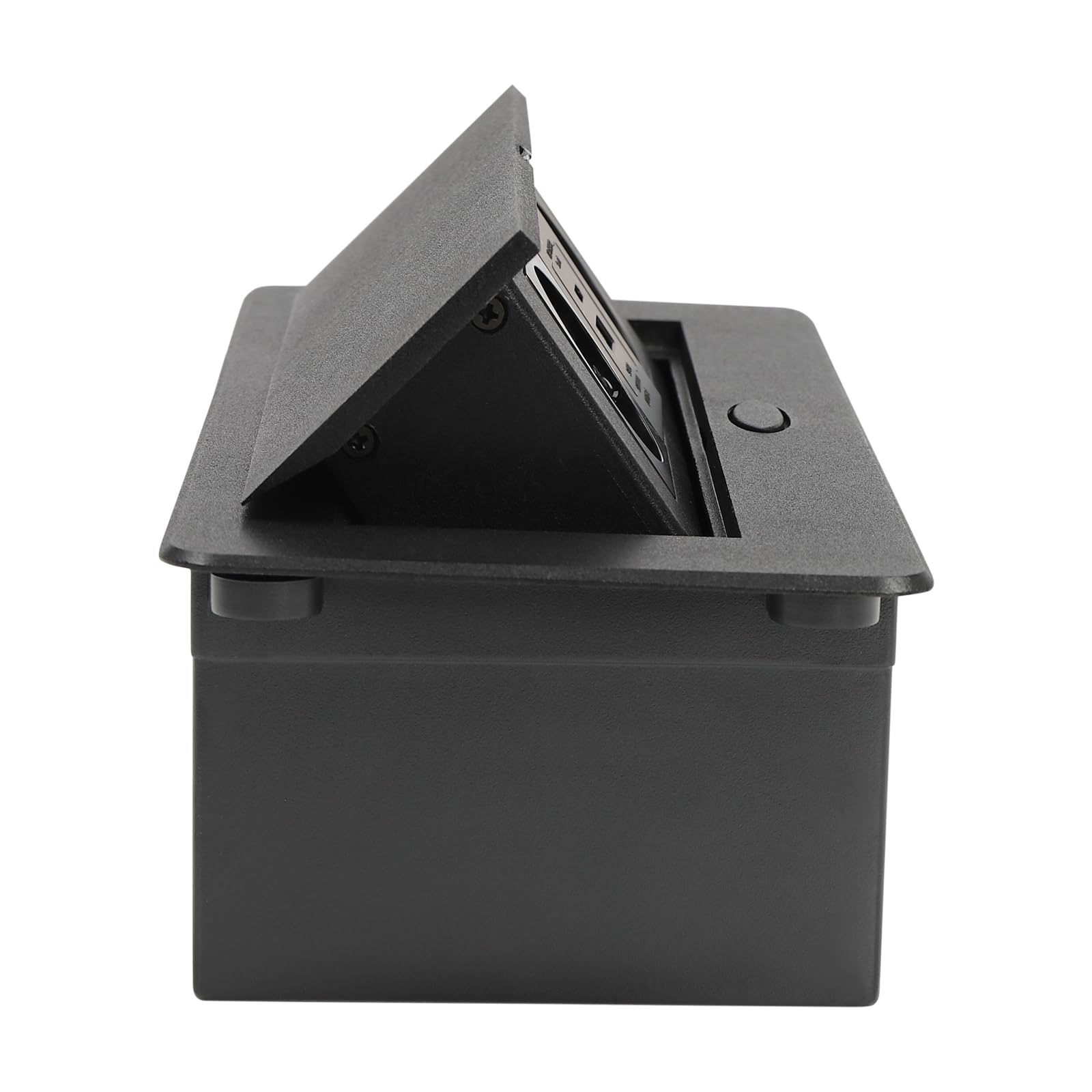 Ciabatta elettrica a scomparsa, presa da incasso con USB + tipo C Pop Up, presa da scrivania con 2 prese UE per piano di lavoro, ufficio (nero)
