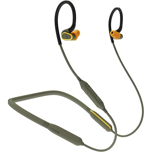 Elgin Rumble Gen 2 Bluetooth Earbuds, 31 dB Noise Reduction with Fusion Tips, IP67 Waterproof Wireless Earplugs, OSHA Compliant ANSI Certified Hearing Protection, 20 Hour Battery, Noise Canceling Mic