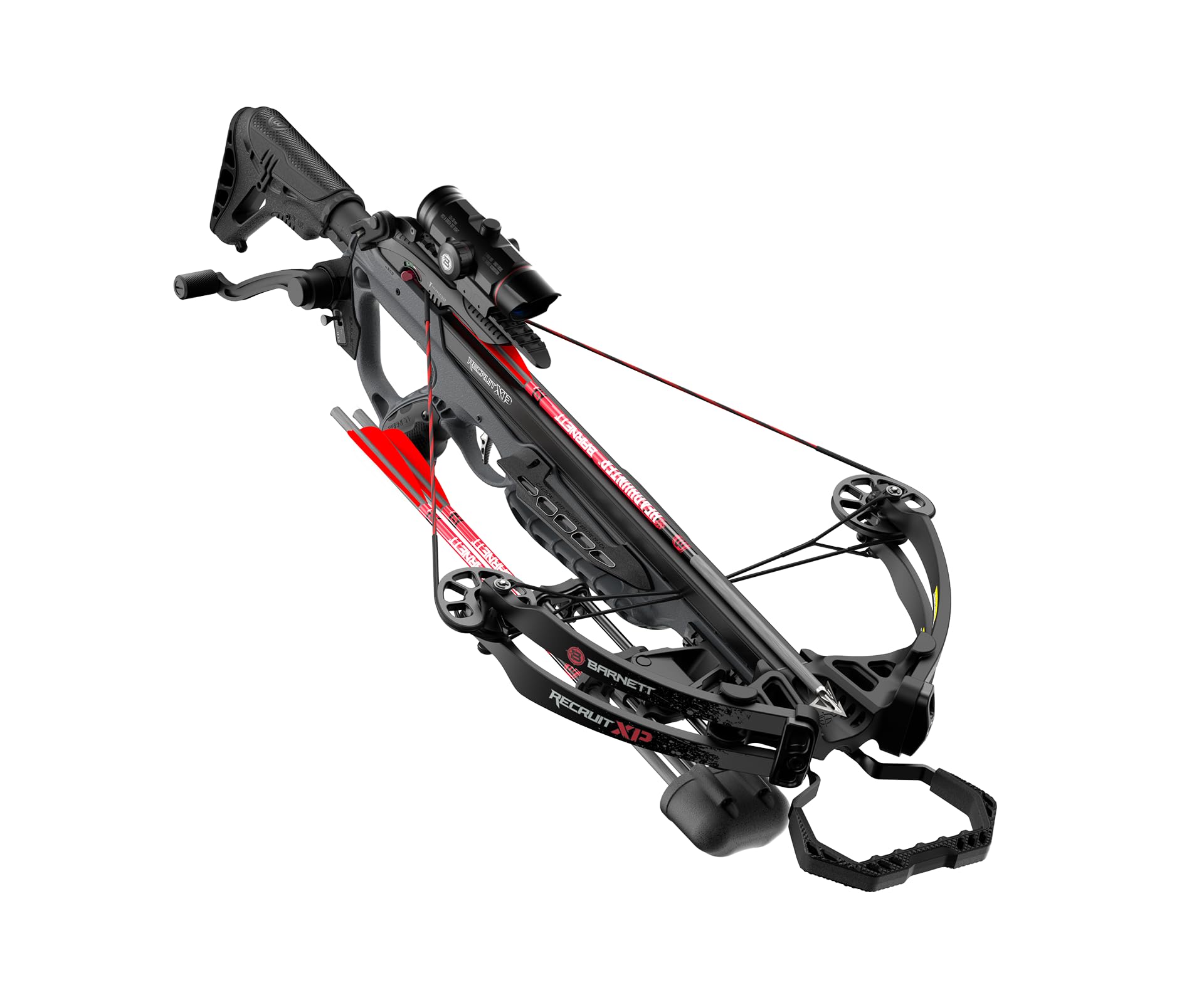 Barnett Recruit XP Crossbow Package, Compact Crossbow with 2 Arrows & 3 Dot Sight, Ideal for Hunting & Training for All Ages & Capabilities, with Installed CCD