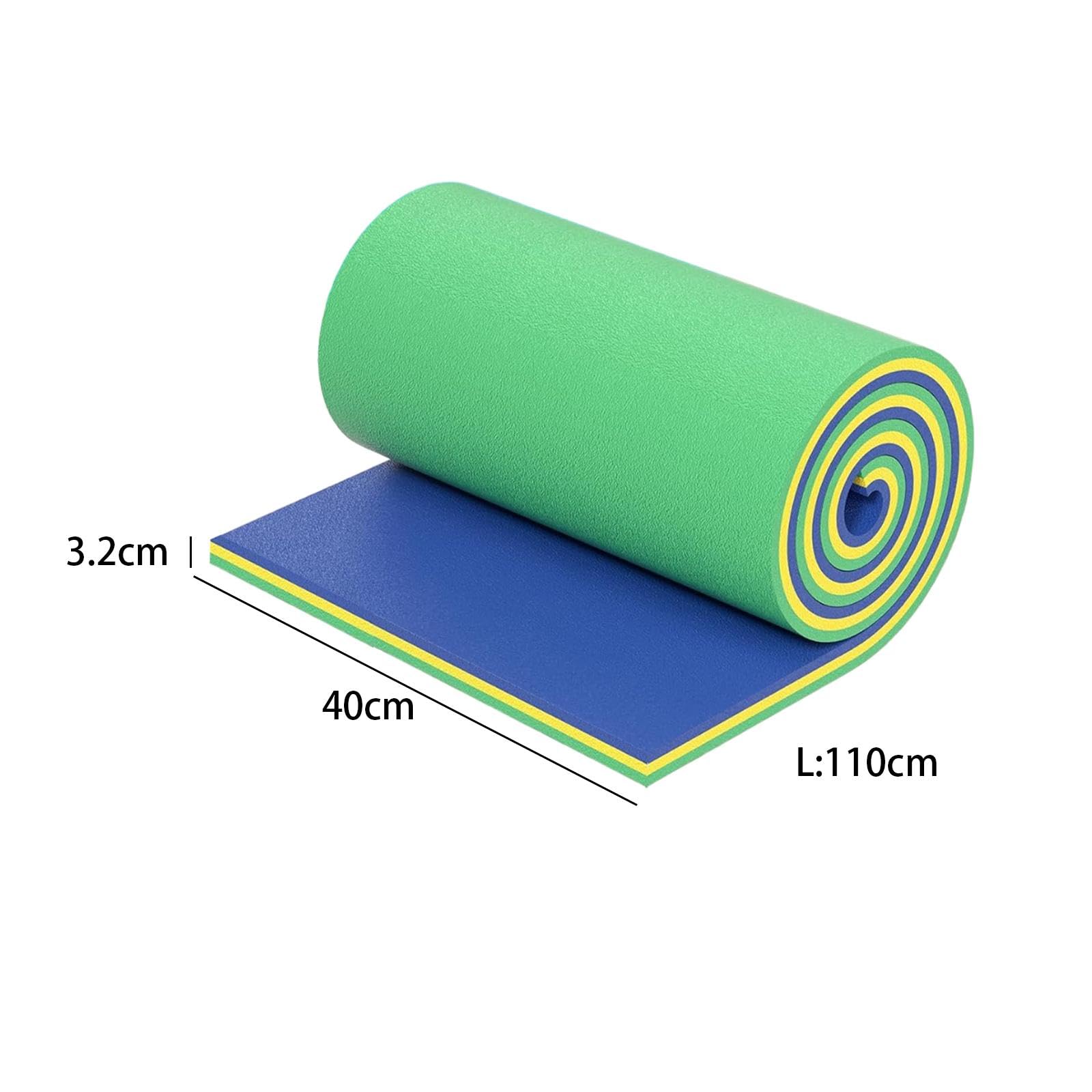 Tapis Flottant en Mousse Souple et Enroulée pour Adultes, Idéal pour La Plage, L'extérieur, Le Bateau, La Piscine, Vert