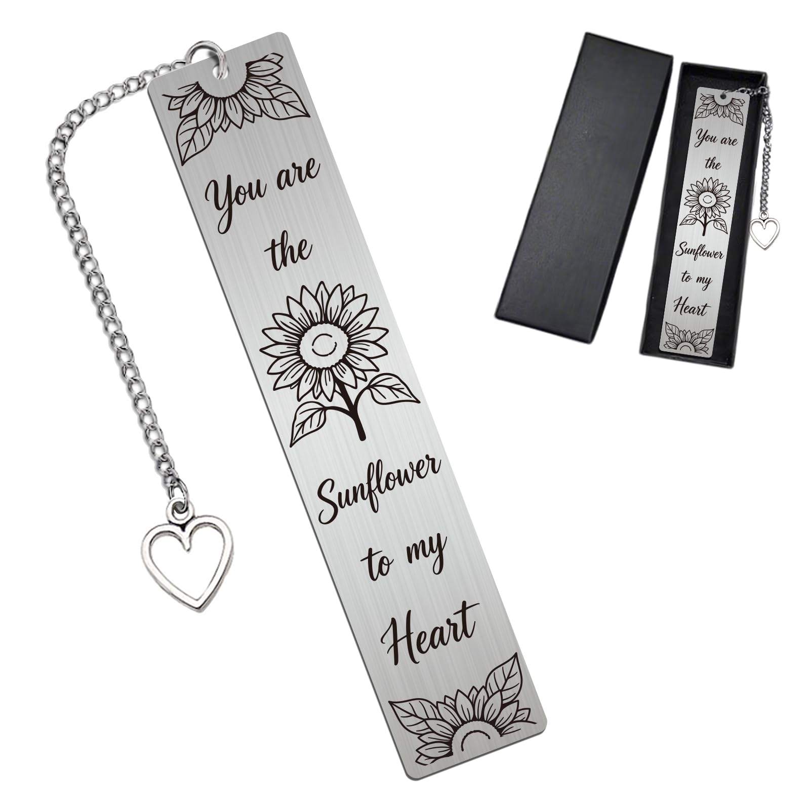 Peacoblue Sunflowers and Quotes Metal Bookmark, Book Mark for Readers