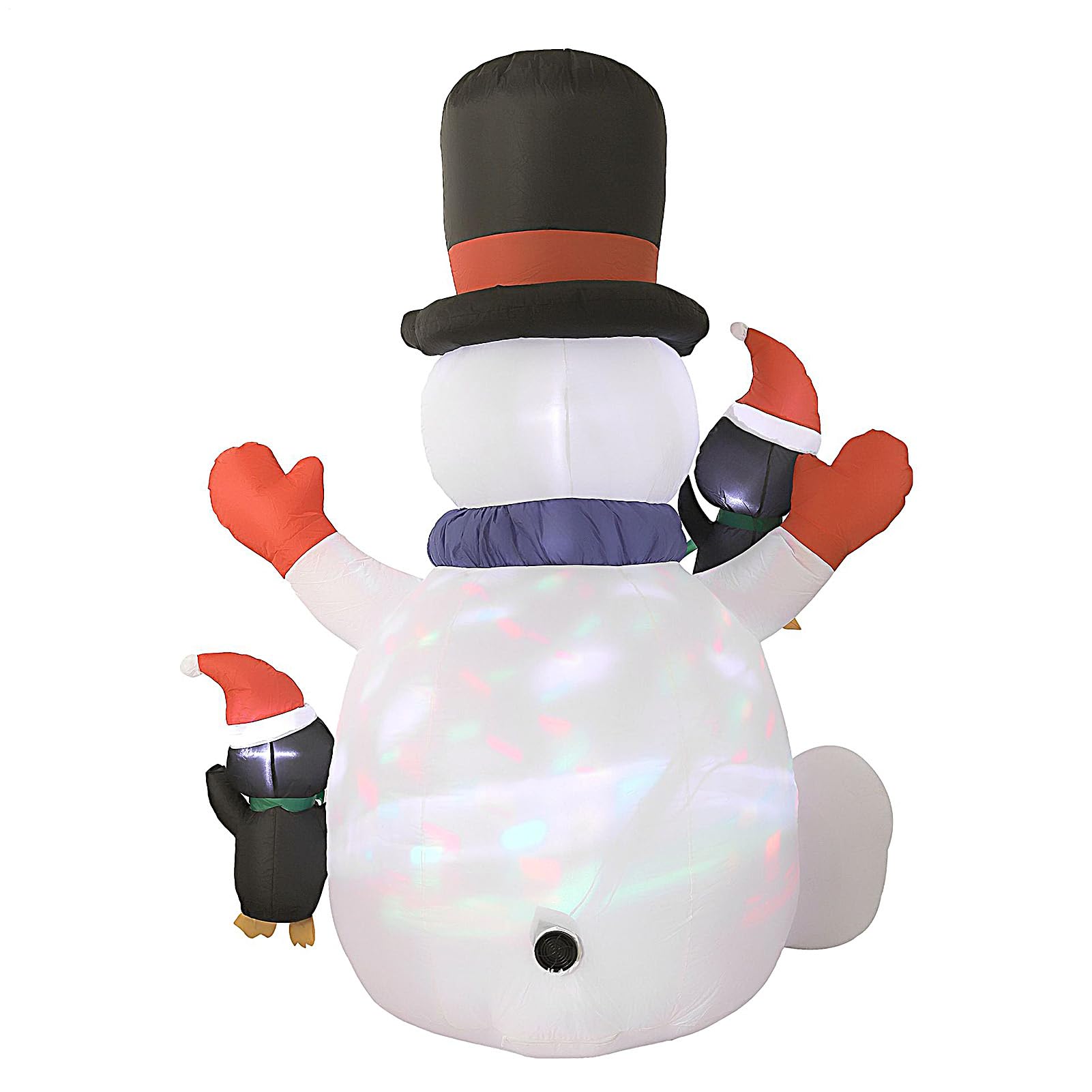 Muñeco De Nieve Inflable Navideño Inflable Estacional con Luces LED RGB Y 3