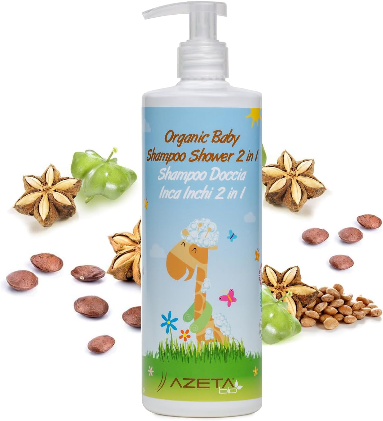 AZETA bio2 in 1 Certified Organic Baby Child Shampoo Body & Hair Wash 200mlAssociazione Italiana Agricoltura BiologicaAssociazione Italiana Agricoltura BiologicaAssociazione Italiana Agricoltura BiologicaAssociazione Italiana Agricoltura Biologica