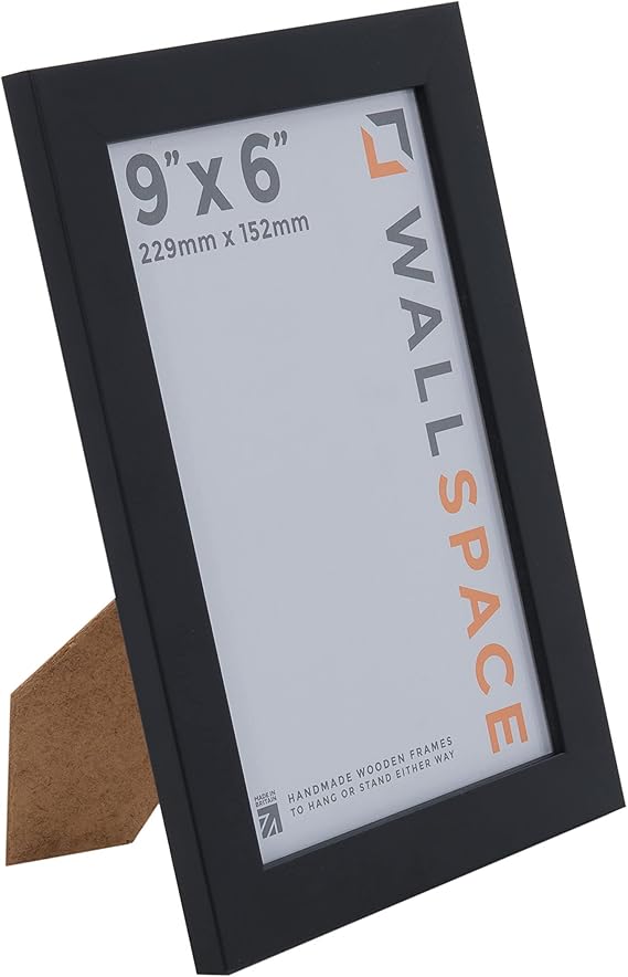 Wall Space 9x6 Black Frame Black 9x6 Picture Frame Solid Wood 6x9