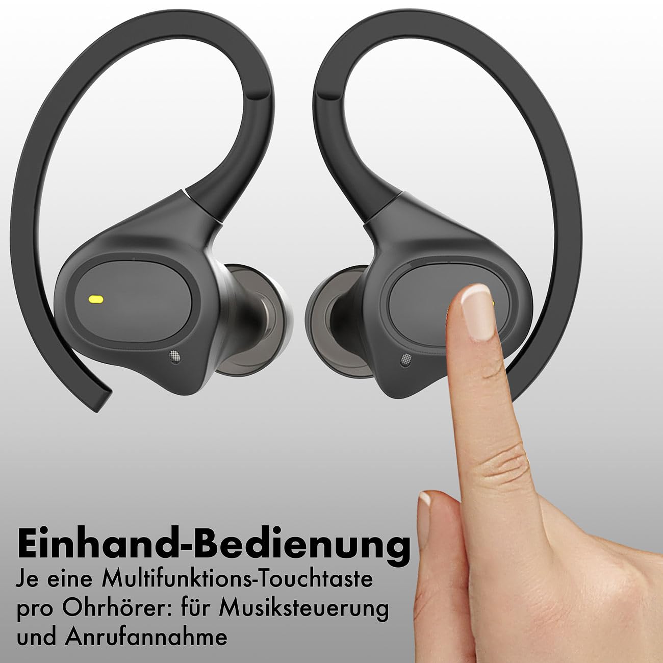 auvisio per nuoto: Set da 2 pezzi Cuffie in-ear wireless, IHS-825.bt, Cuffie impermeabili: IPX7, Bluetooth 5.3 (sport, bluetooth, cuffia impermeabile, senza fili)
