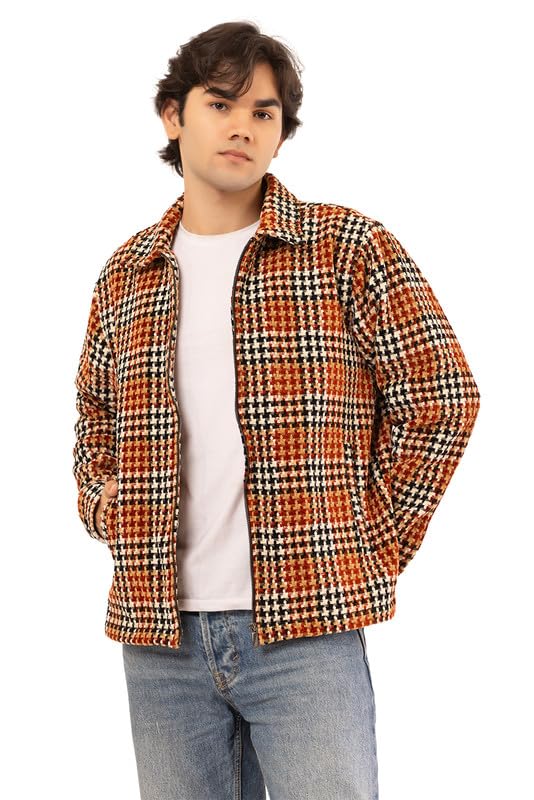 Image of Men's Quilted Winter Jacket /Full Sleeves /Puffer and Bomber