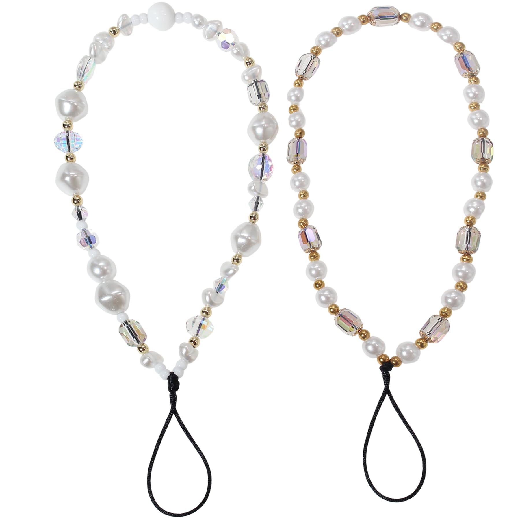 CMVFYL Beaded Camera Wrist Strap, Cute Phone Charms Strap, Pearl Bracelet Wrist Strap, Phone Keychain Decoration for Wallet