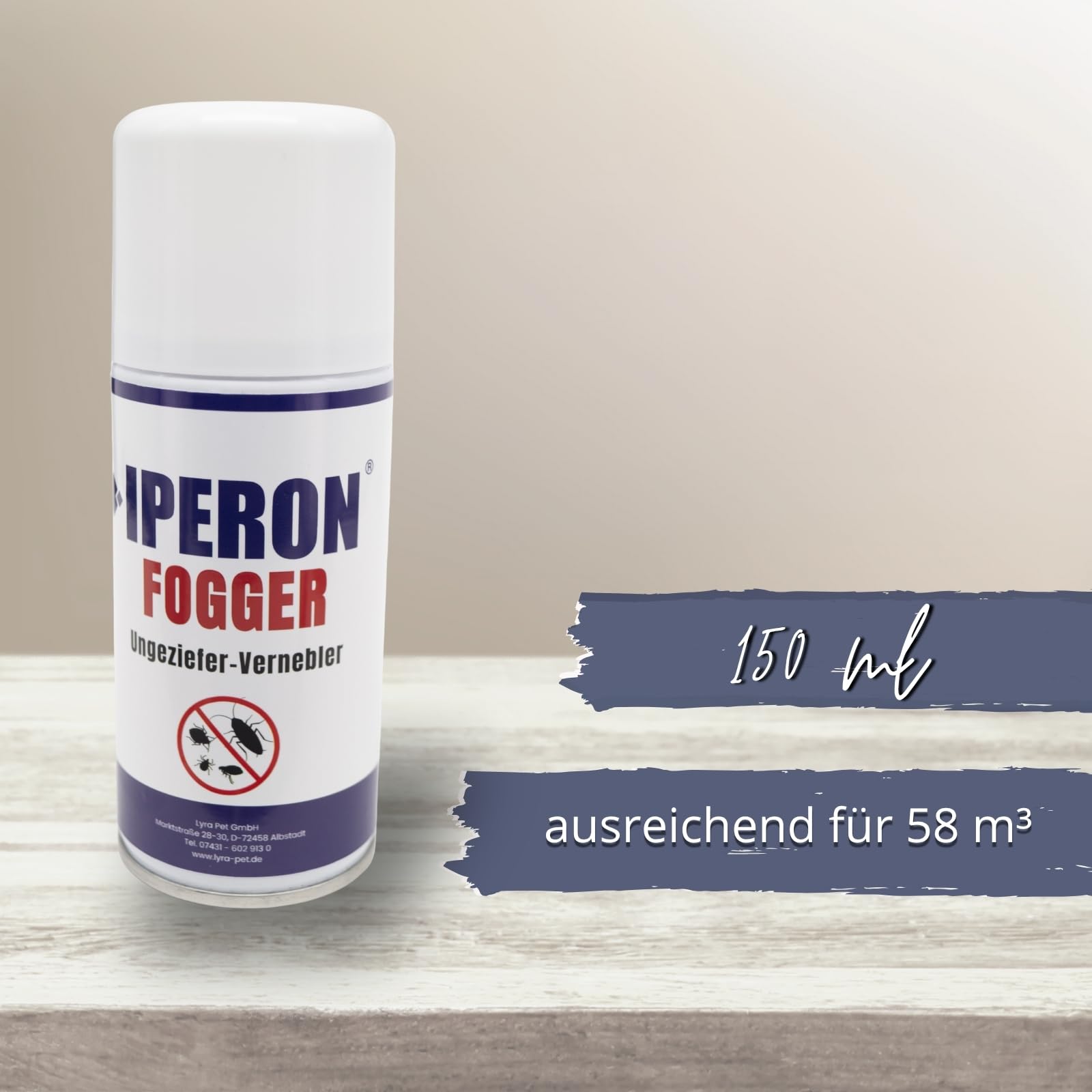 Iperon 6 x 150 ml Fogger Ungeziefer-Vernebler gegen Schädlinge mit Chrysanthemum cinerariaefolium Extrakt