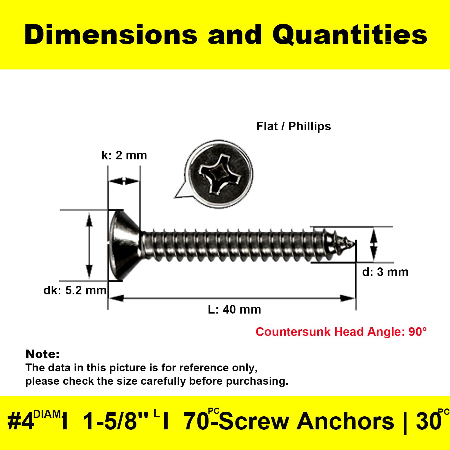 KELUBATU M3 Carbon Steel Black Phillips Screws - Image 2