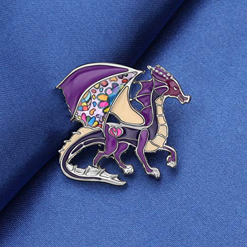 Image of WEVENI Alloy Fantasy Dinosaur Dragon Brooch Enamel Pins for Women Lady Girl Fashion Jewelry Gift